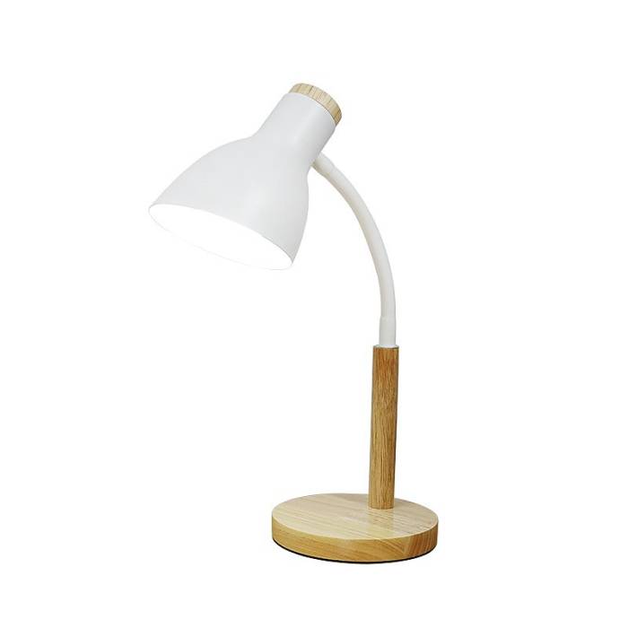 Настольная лампа ЭкономСвет 32010 32010 WHITE+WOOD Настольная лампа ЭкономСвет 32010 32010 WHITE+WOOD