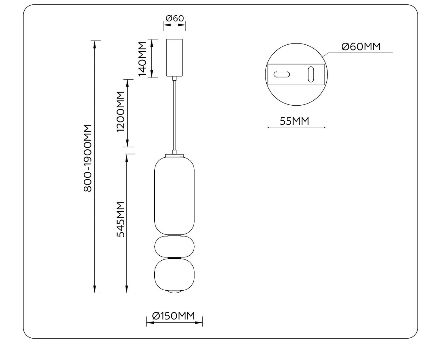 Светильник подвесной Ambrella Modern LH11033