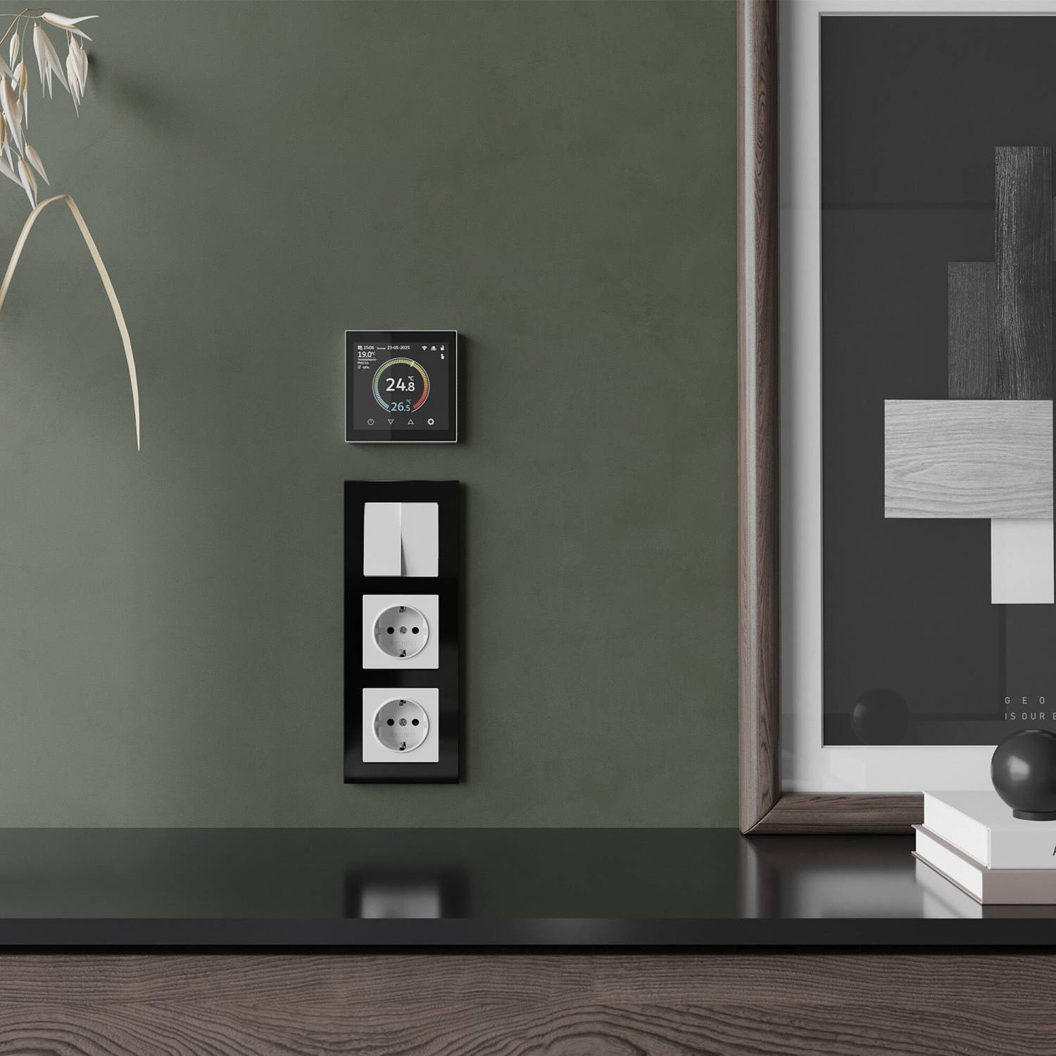 Терморегулятор Werkel Сенсорные механизмы белые W1851101/ Умный сенсорный терморегулятор с LCD дисплеем (белый)