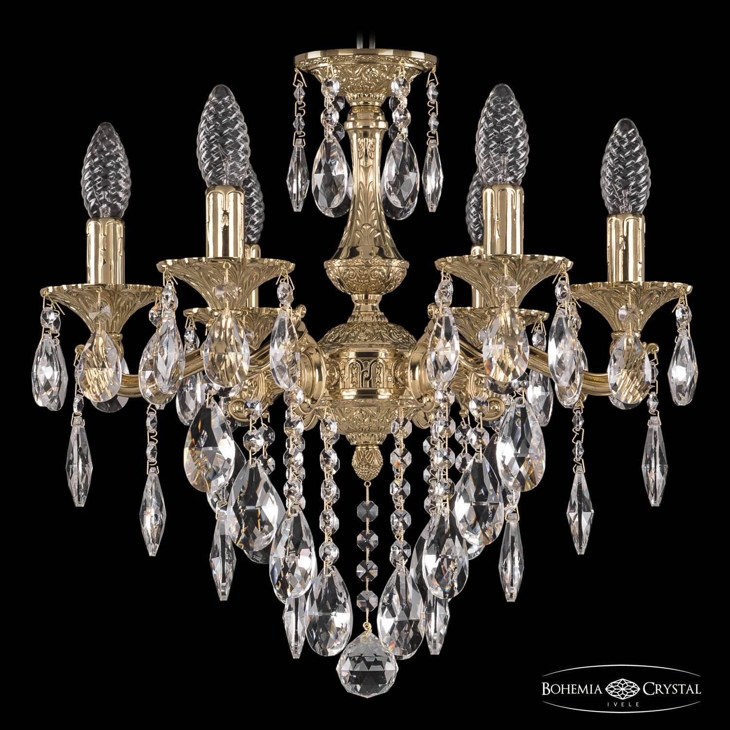 Подвесная хрустальная люстра 7202 Bohemia 72102/6/125 B G