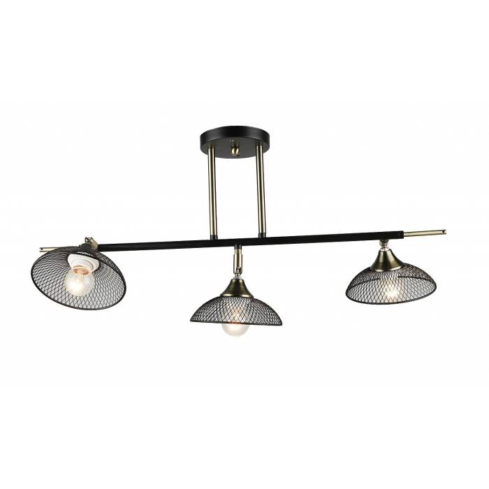 Люстра потолочная 3*Е27 MD.5728-3-S-AB+BK