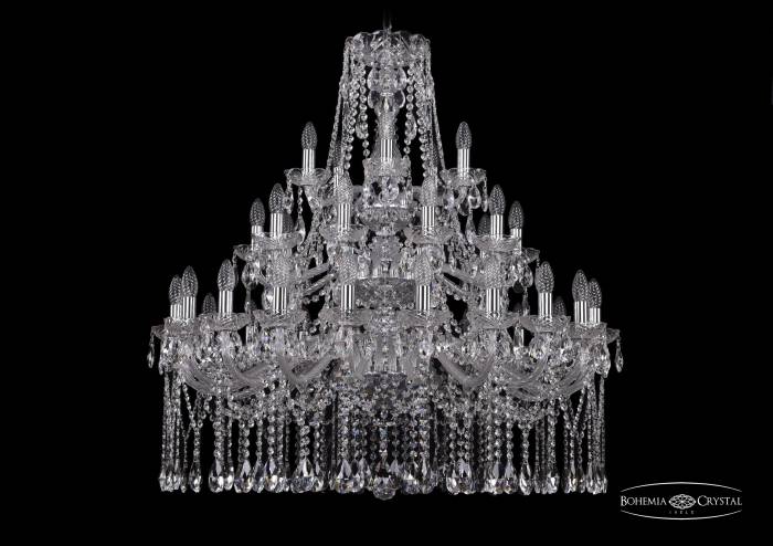 Подвесная хрустальная люстра 1413 Bohemia 1413/20+10+5/360/3d Ni
