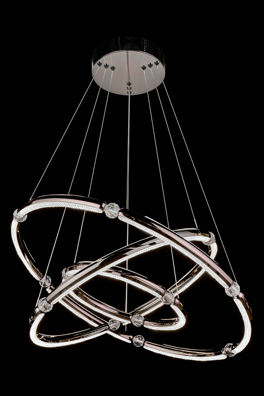 Подвесная люстра LEON Ani LE7710/800-3K Black/Chrome