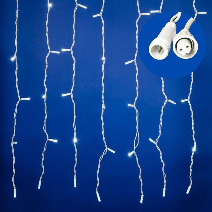 Занавес светодиодный с эффектом мерцания, 3х2м Uniel ULD-C2030-240/TWK WHITE IP67