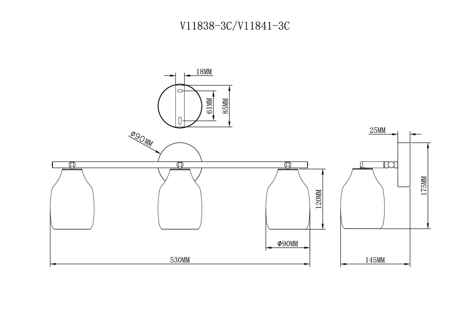 Светильник спот Moderli Adalina V11841-3C