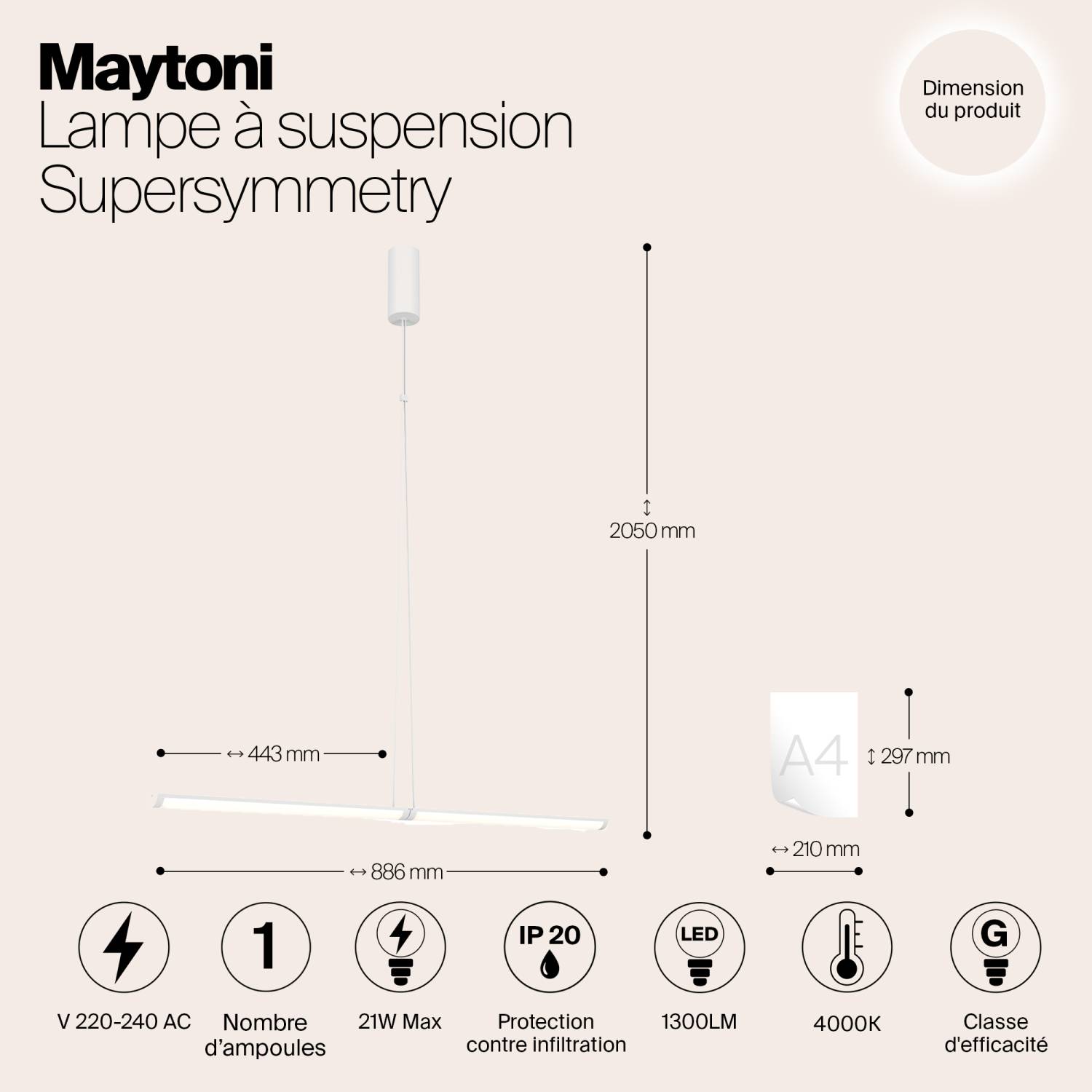 Светильник подвесной Maytoni Supersymmetry P096PL-L11WK1