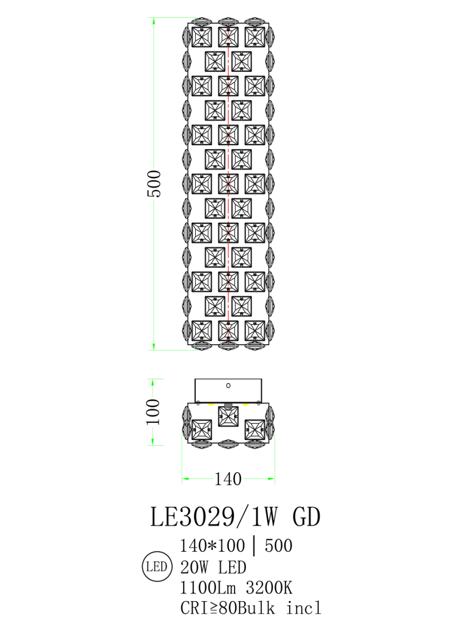 Настенный светильник LEON Amelie LE3029/1W GD