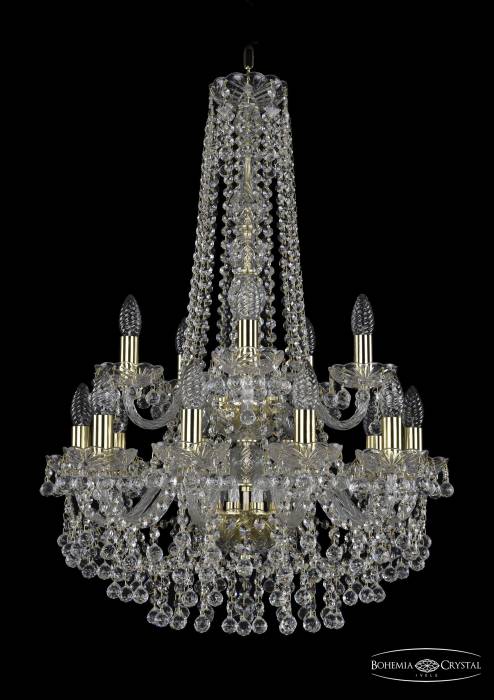 Подвесная хрустальная люстра 1409 Bohemia 1409/10+5/195/h-83/2d G