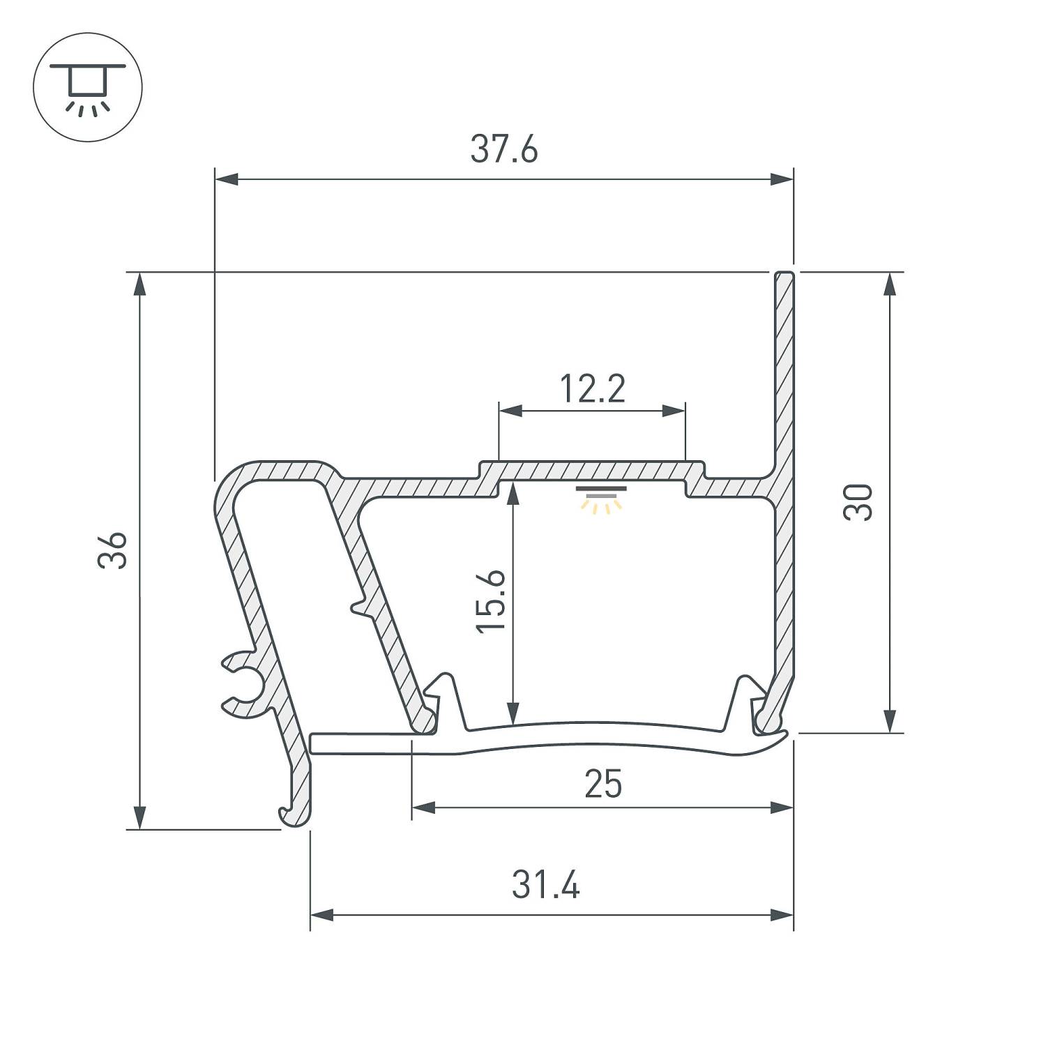 Профиль Arlight 040702