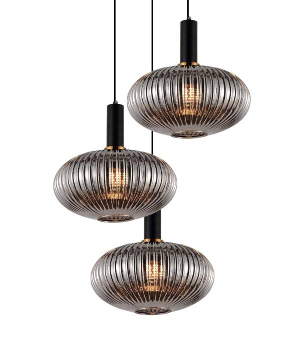Светильник подвесной Lumina Deco Floril LDP 1216-3 GY+BK