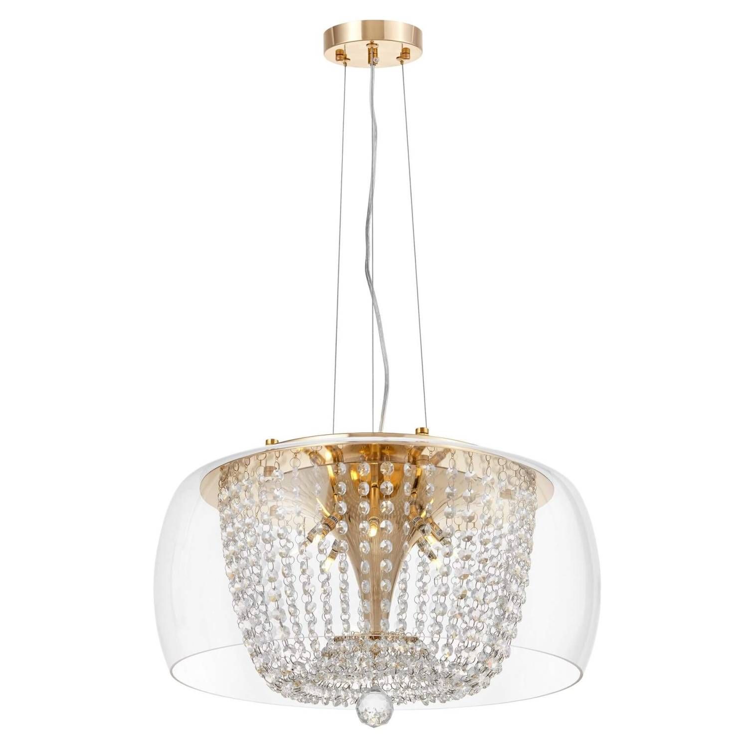 Подвесная люстра Lumina Deco DISPOSA LDP 7018-500 PR+F.GD