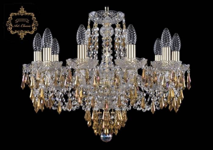 Подвесная хрустальная люстра 11.23 Art Classic 11.23.10.200.Gd.K777