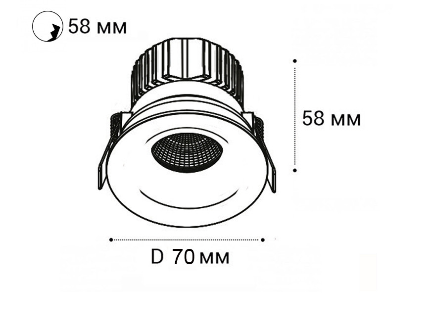 Встраиваемый светильник Italline 6016 IT06-6023 white 3000K