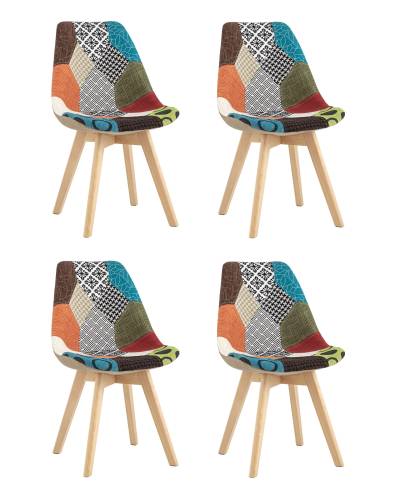Комплект стульев Stool Group Frankfurt Y863 patchwork X4