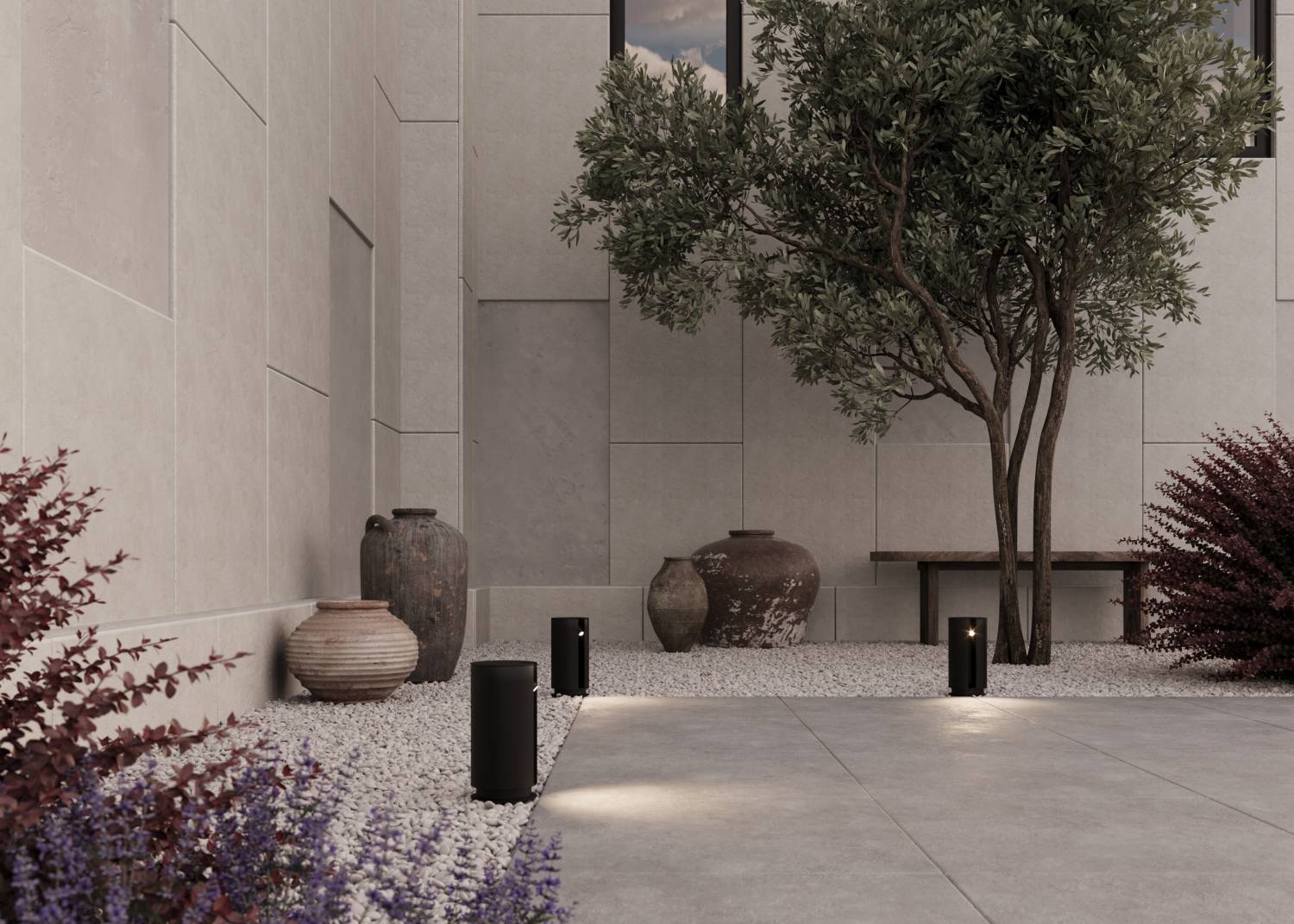 Уличный наземный светильник Maytoni Cave O468FL-L3B3K