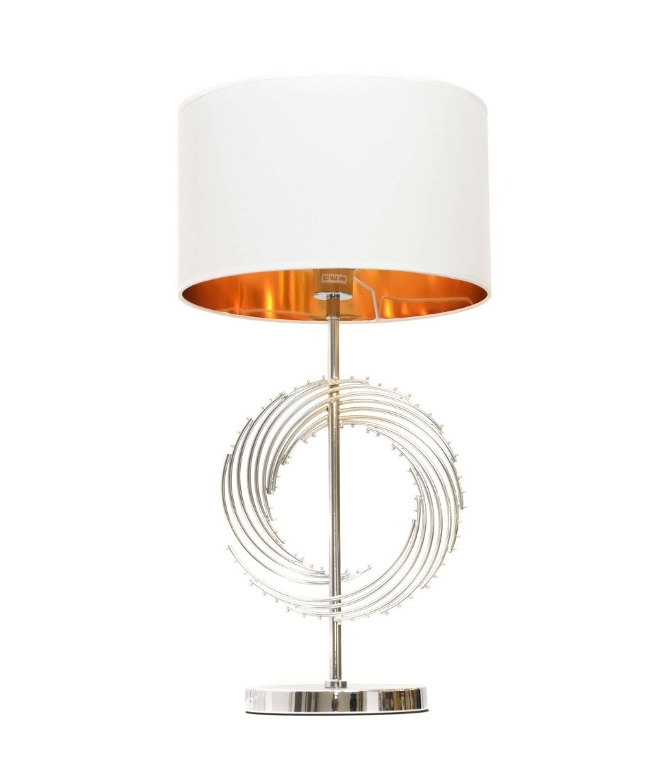 Настольная лампа Lumina Deco Fabi LDT 5531 CHR+WT Настольная лампа Lumina Deco Fabi LDT 5531 CHR+WT