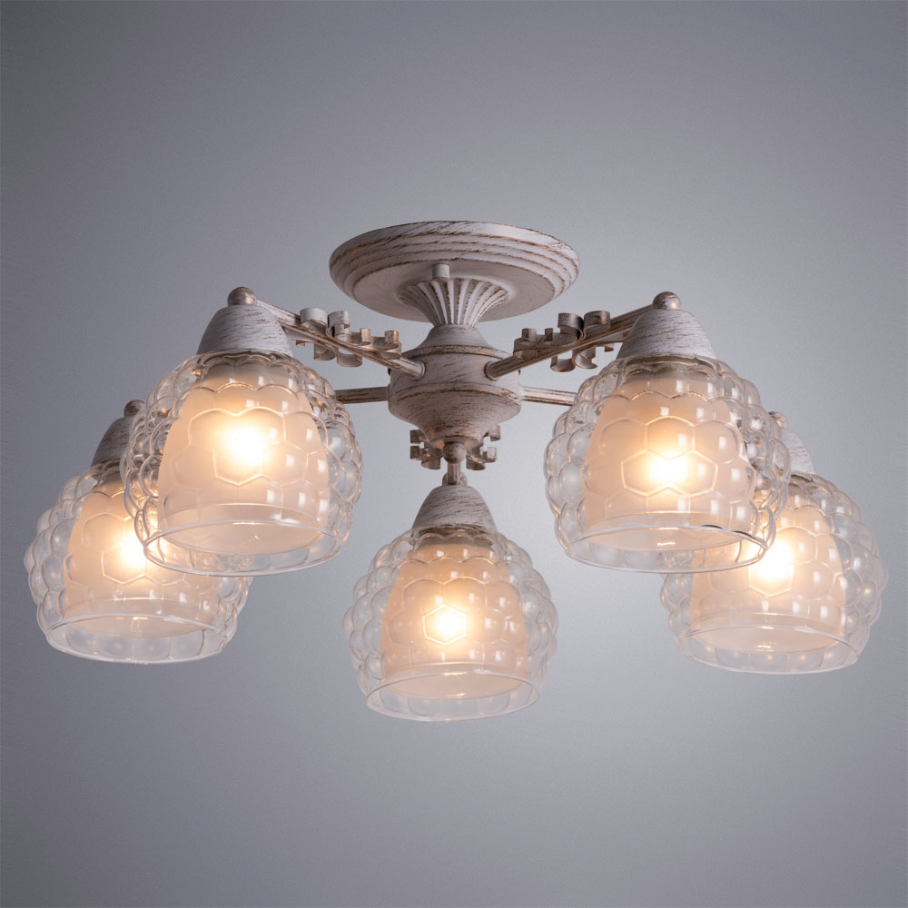 Потолочная люстра Arte Lamp Malina A7695PL-5WG Потолочная люстра Arte Lamp Malina A7695PL-5WG