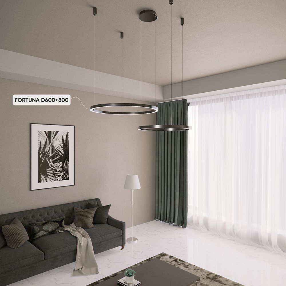 Подвесная люстра Crystal Lux Fortuna FORTUNA SP123W LED BLACK