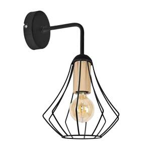 Настенное бра IMEX MD.9051-1-W-BK+WOOD