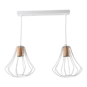 Светильник подвесной IMEX MD.9052-2-P-WH+WOOD