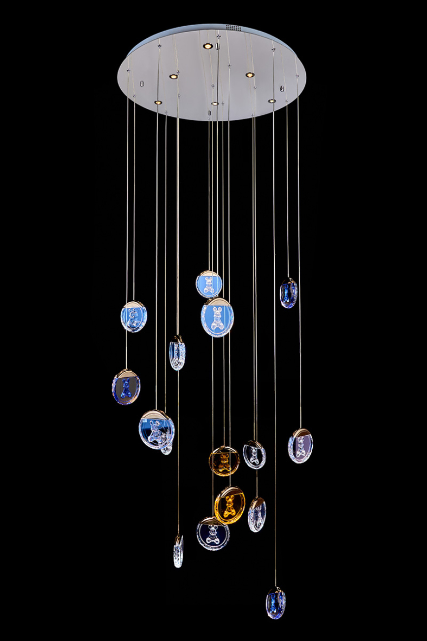 Люстра каскадная LEON Mickey LE7714/16 Black Chrome