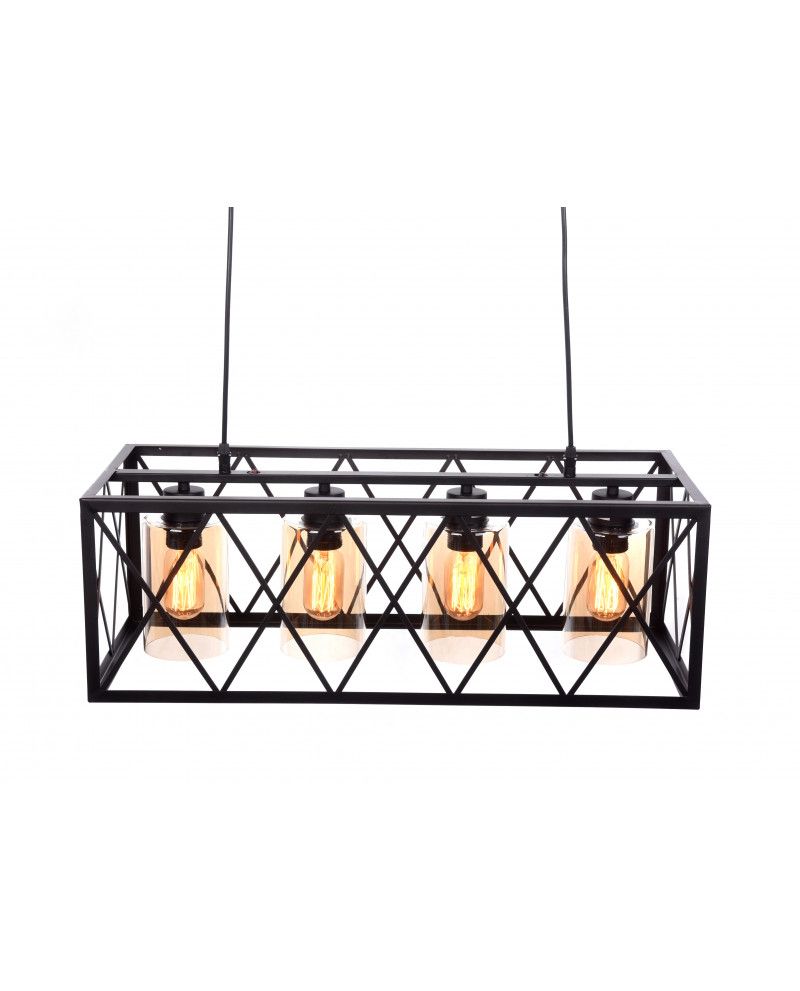 Подвесная люстра Lumina Deco Nortis LDP 11535-4 BK