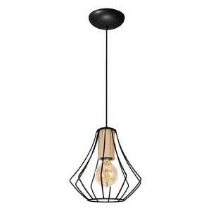 Светильник подвесной IMEX MD.9050-1-P-BK+WOOD