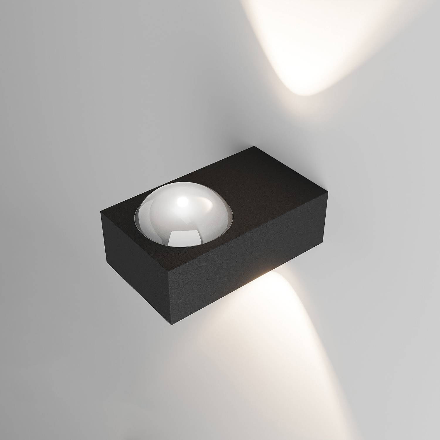 Уличный настенный светильник Elektrostandard Lenses Lenses (35191/W) черный