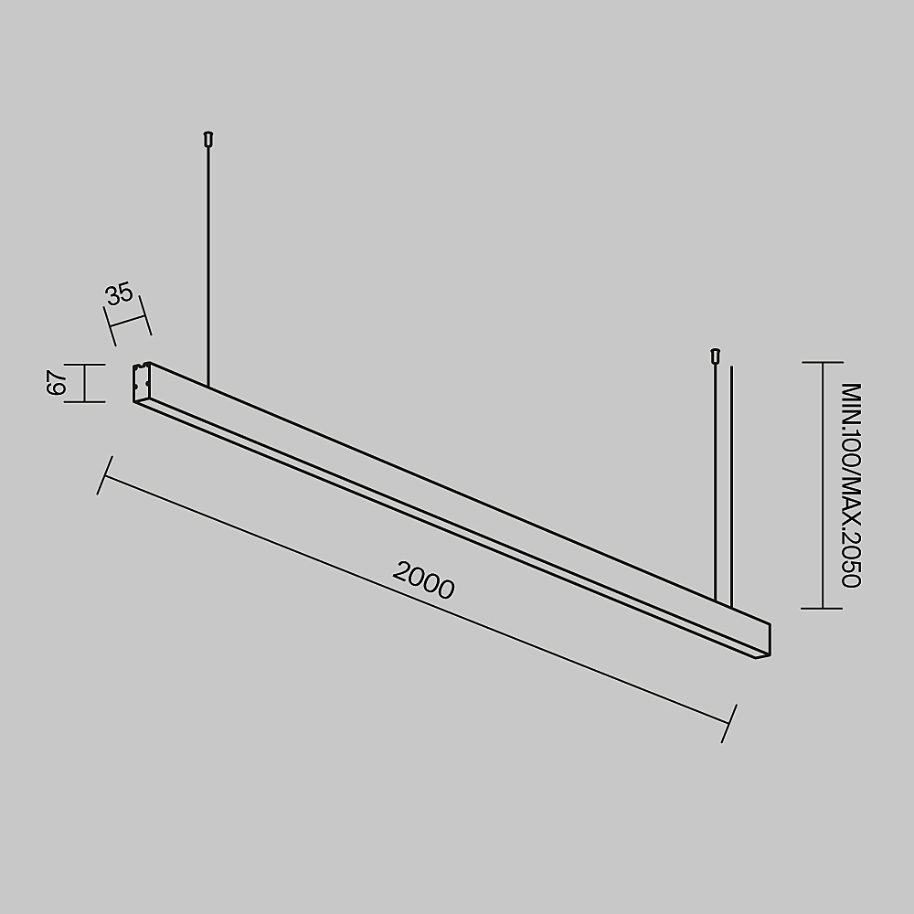 Светильник подвесной Maytoni Подвесные линейные светильники LL312048
