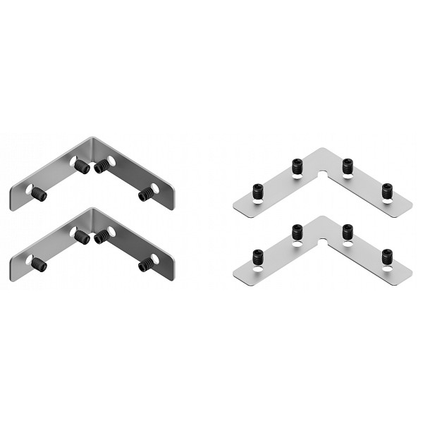 Комплект угловых соединителей для шинопровода под натяжной потолок, серебристый, 4 шт Hesby Lighting ElDeko HSBL_0190