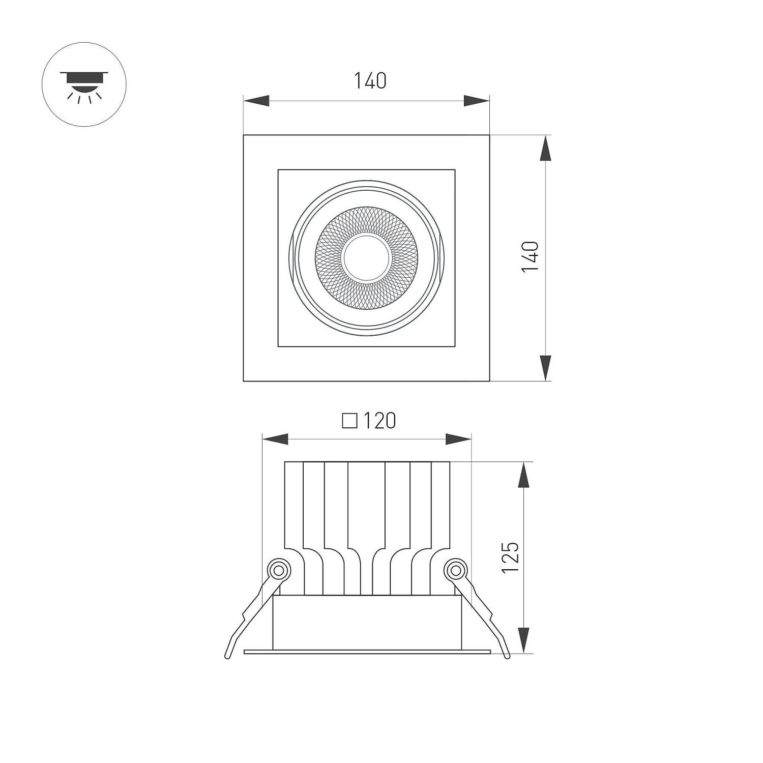 Встраиваемый светильник Arlight Vortex 057925