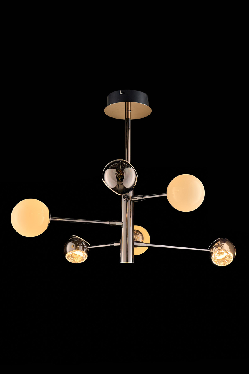 Потолочная люстра LEON Lilith LE7709/6G Black/Chrome/Gold