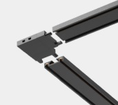 Соединитель угловой для накладного шинопровода к трековой системе KREATOR Italline IT09-9029 black