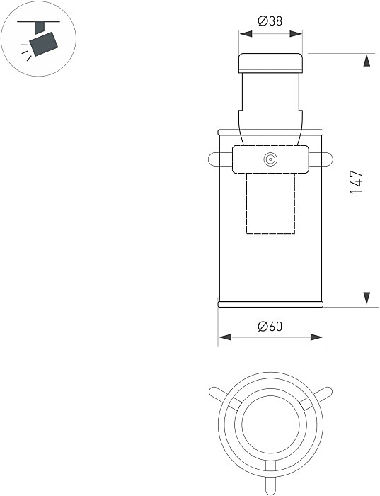Трековый светильник Arlight Apriori 044773