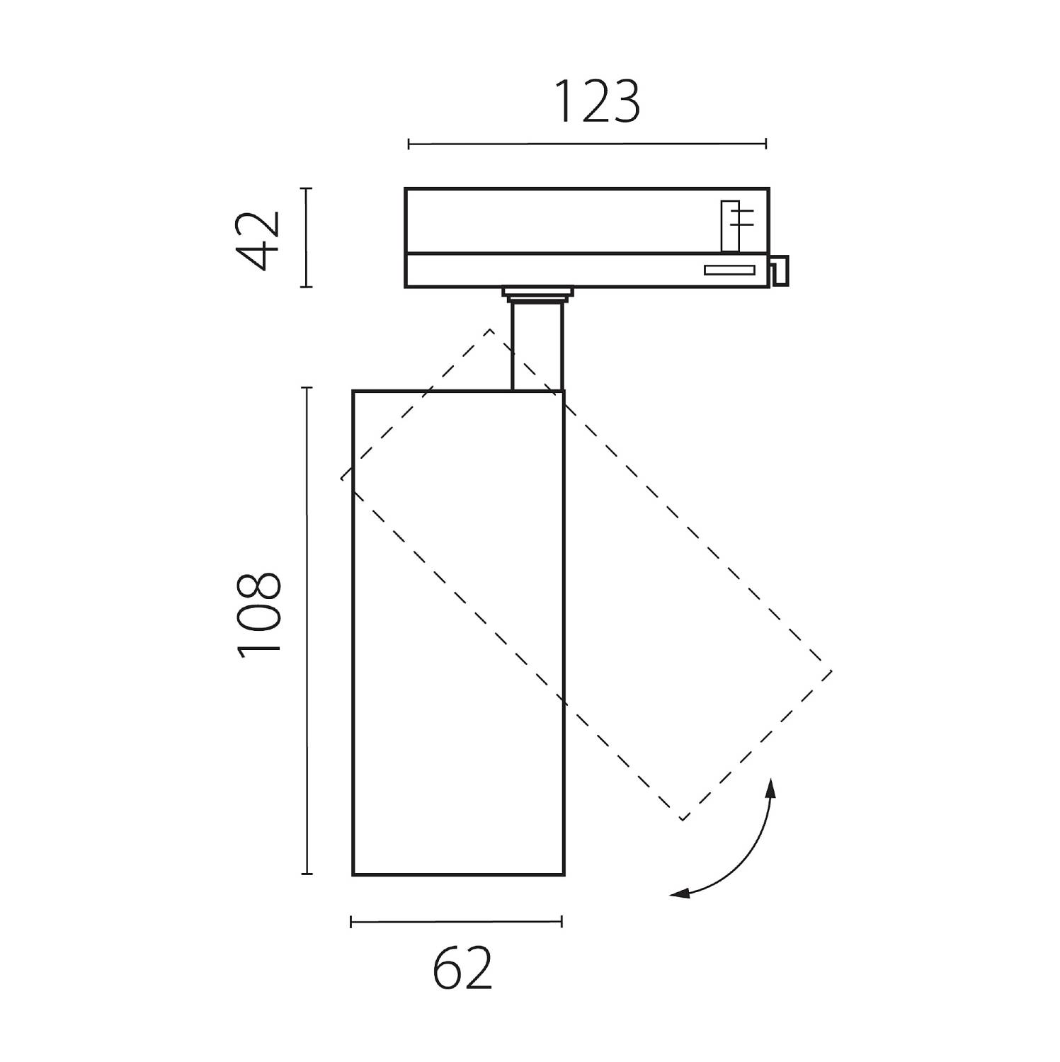 Трековый светильник Lightstar Alta Base A5146QT36G