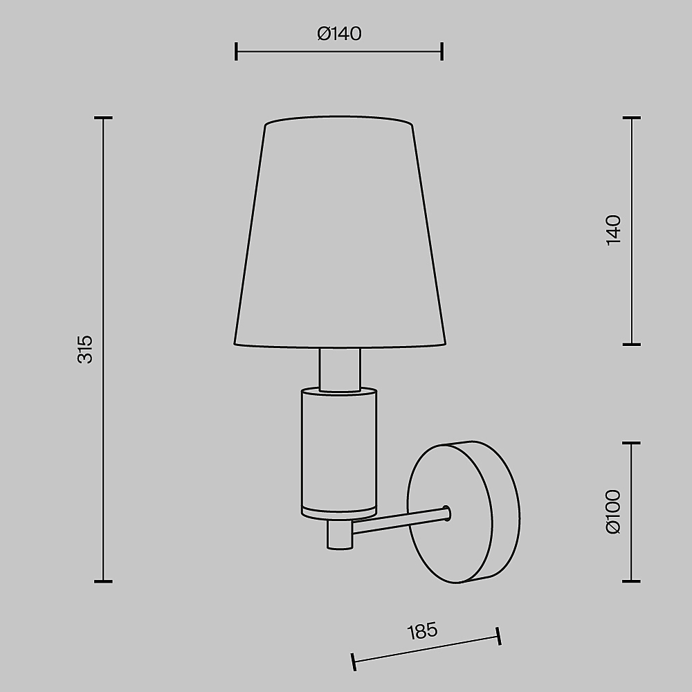 Настенное бра Maytoni Lira MOD483WL-01BS