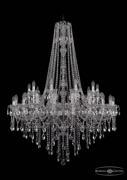 Подвесная хрустальная люстра 1415 Bohemia 1415/20+10/400/h-154 Ni