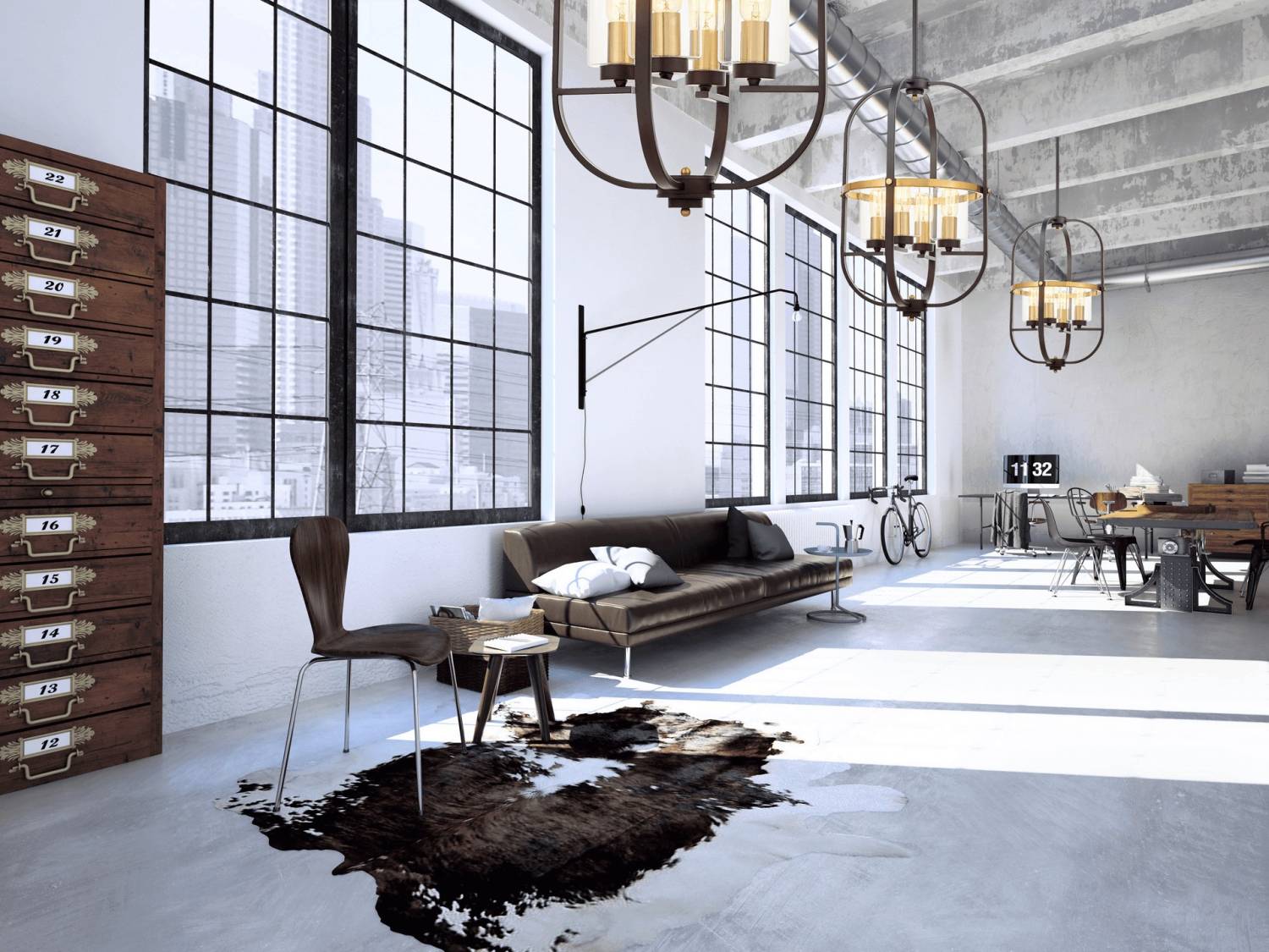 Люстра на штанге Lumina Deco Monterey LDP 1141-4 BK+MD