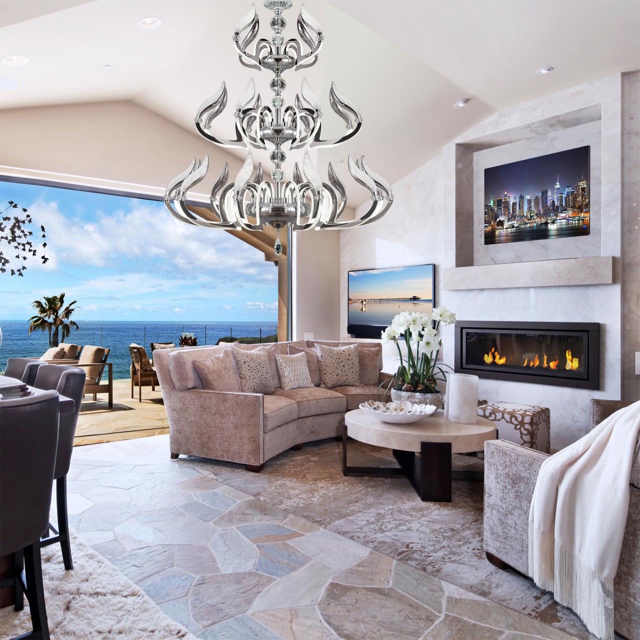 Подвесная люстра с пультом Diva Citilux EL339P24