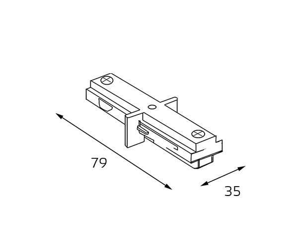 Соединитель для однофазного трека внутренний линейный Italline WSO WSO 78 white