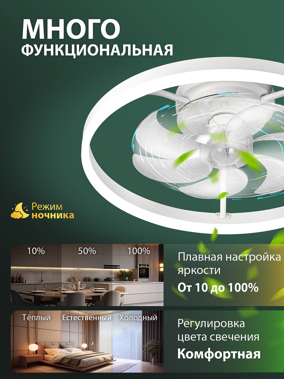 Потолочная люстра Natali Kovaltseva Ledfan LED LAMPS 81489