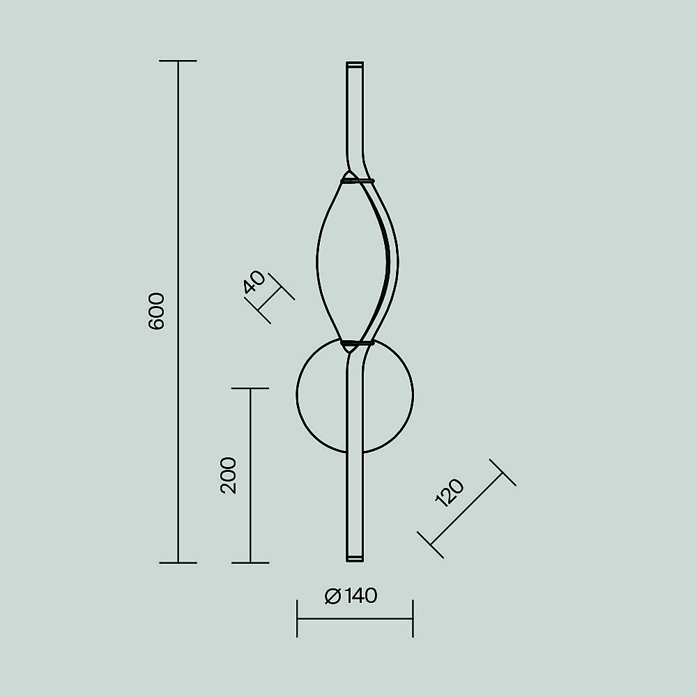 Настенное бра Maytoni Foresight MOD347WL-L8BS3K