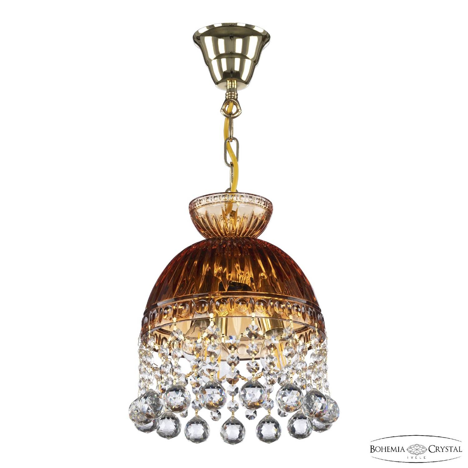 Светильник подвесной Bohemia 5478 5478/22 G Amber/M-1G Balls