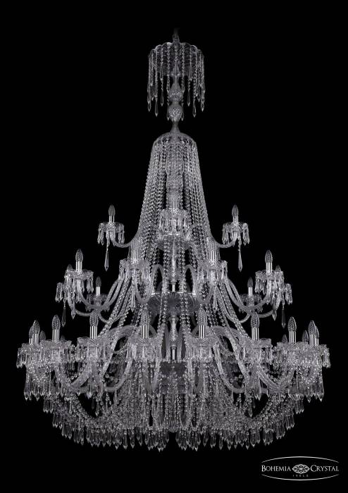 Подвесная хрустальная люстра 1403 Bohemia 1403/20+10+5/530/XL-203/3d Ni