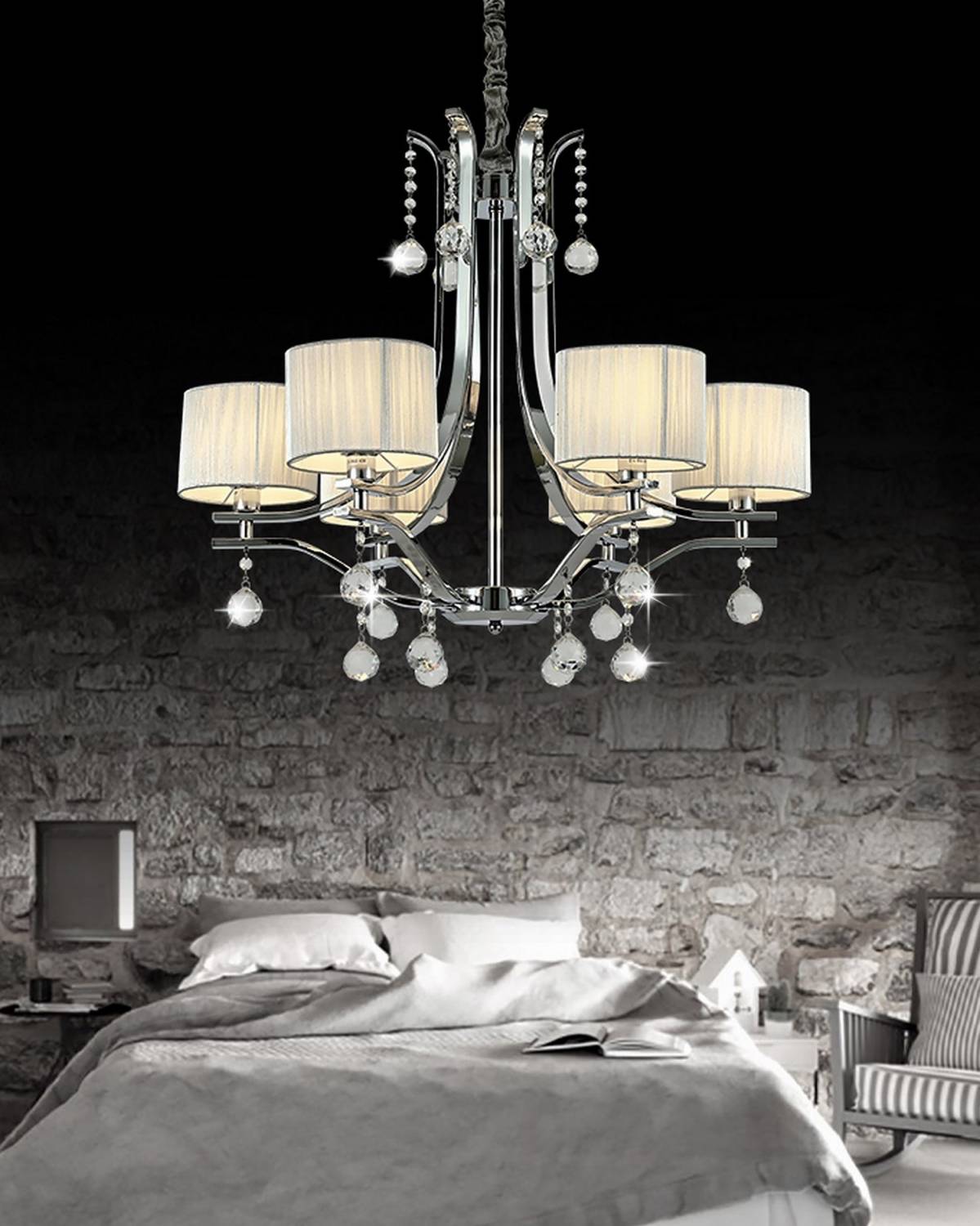 Подвесная люстра Lumina Deco Fontenea LDP 8443-6 CHR