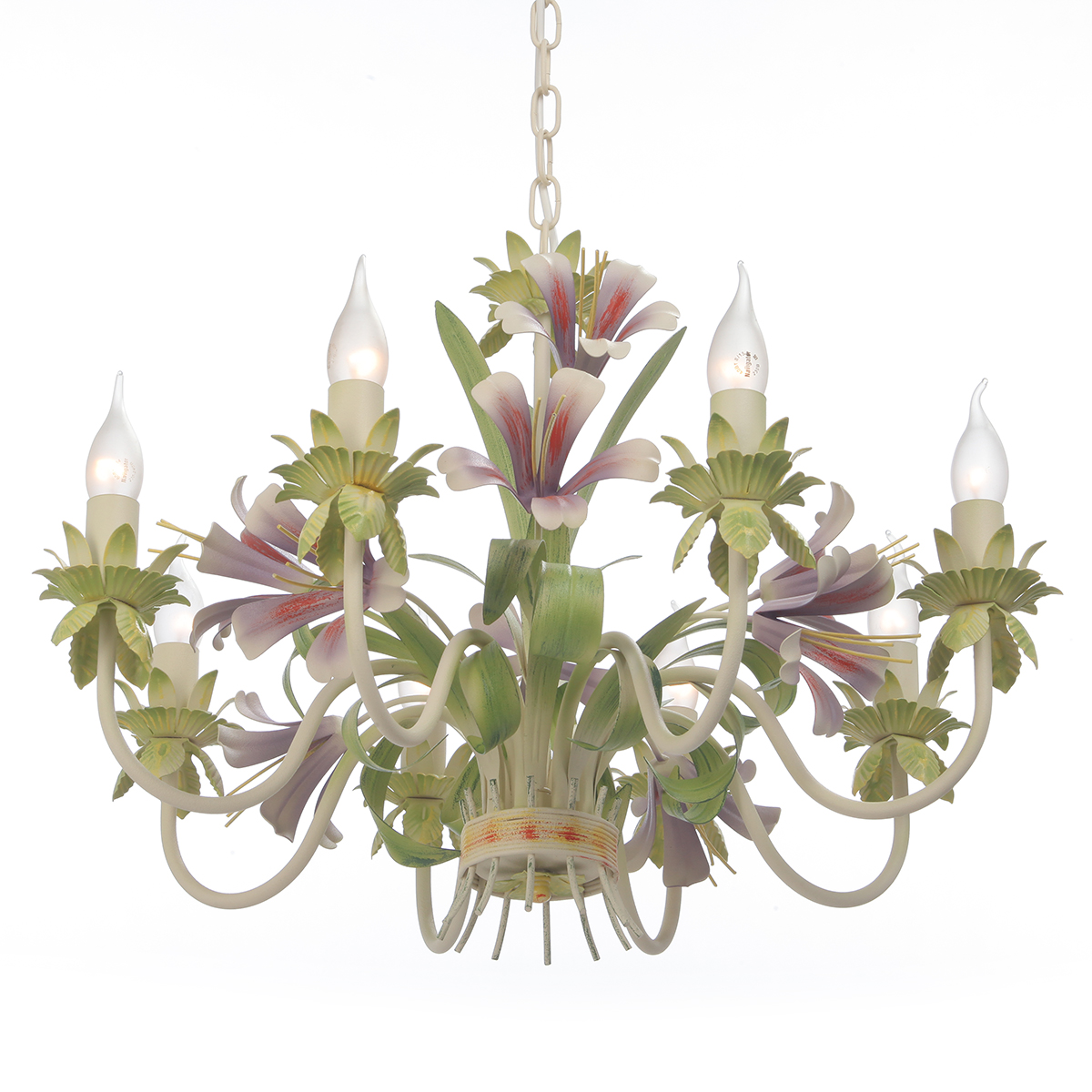 Люстра подвесная с цветочками V1116 V1116/8 Vitaluce Premium