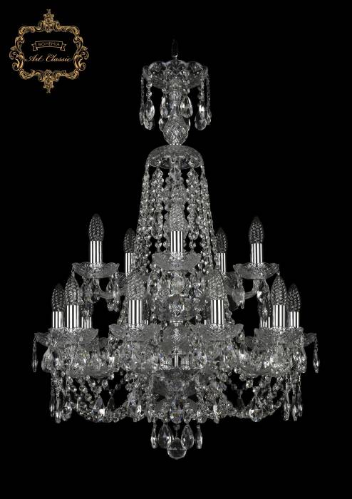 Подвесная хрустальная люстра 11.21 Art Classic 11.21.10+5.200.2d.XL-85.Cr.Sp
