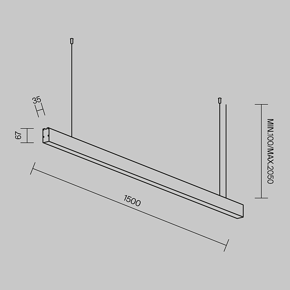 Светильник подвесной Maytoni Подвесные линейные светильники LL312045