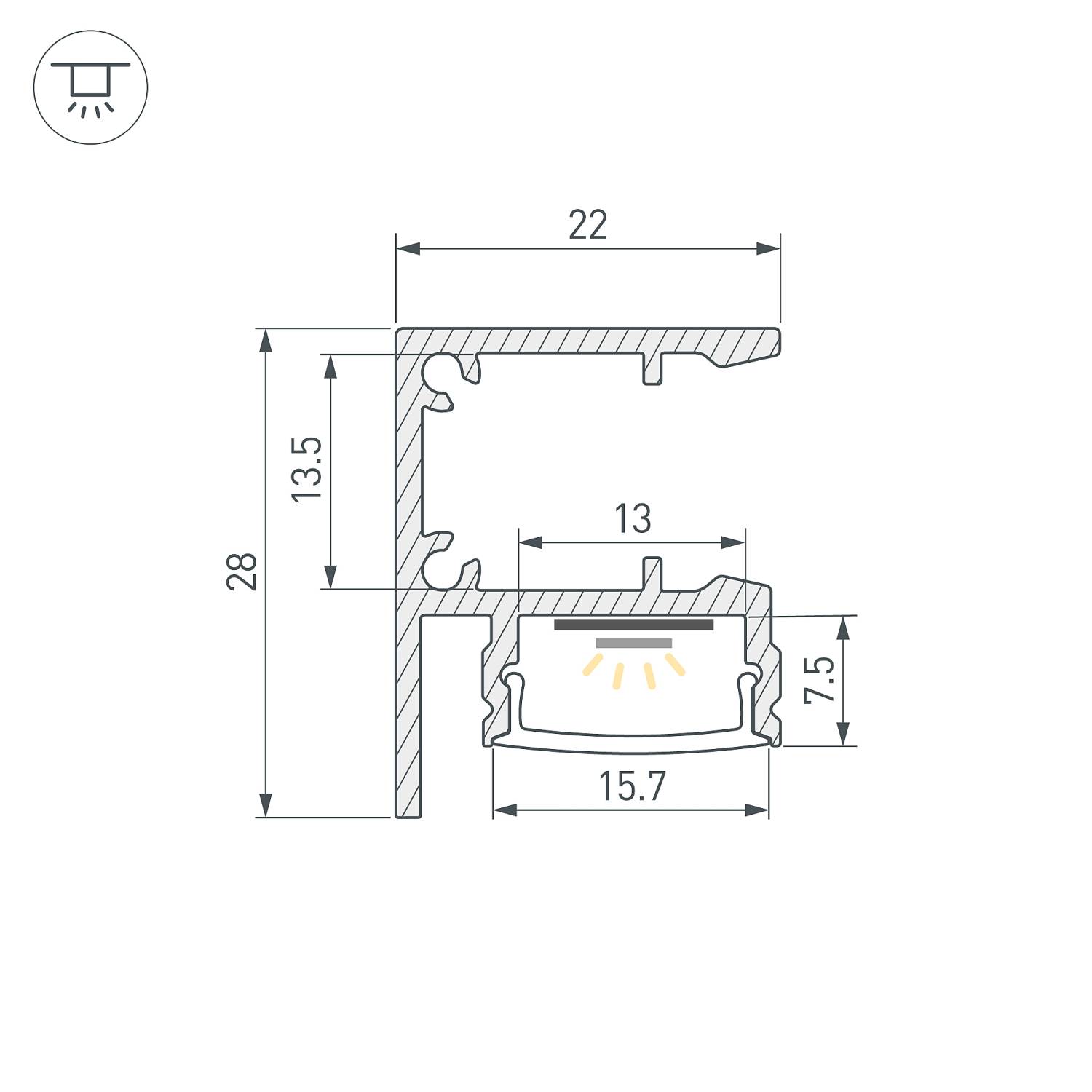 Профиль Arlight Arh-Wall 050488