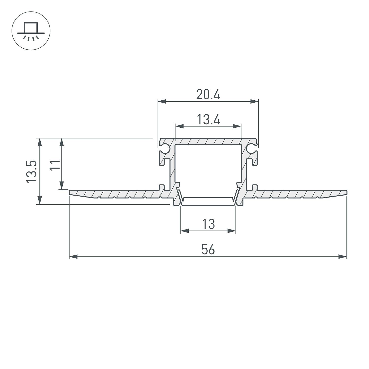 Профиль Arlight Pds 045497